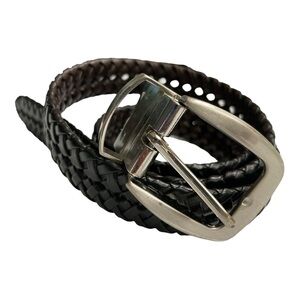Braided Reversible Belt size M Black and Brown